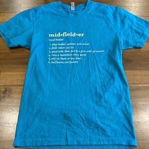 Soccer Girl Probs Midfielder Blue Women's Short Sleeve Tee